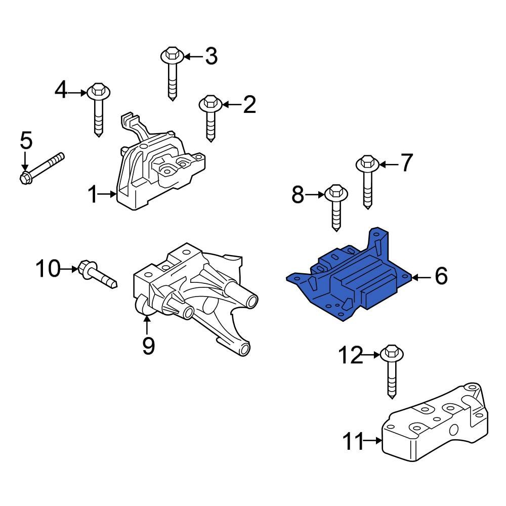 Volkswagen OE 5Q0199555BK Lower Manual Transmission Mount