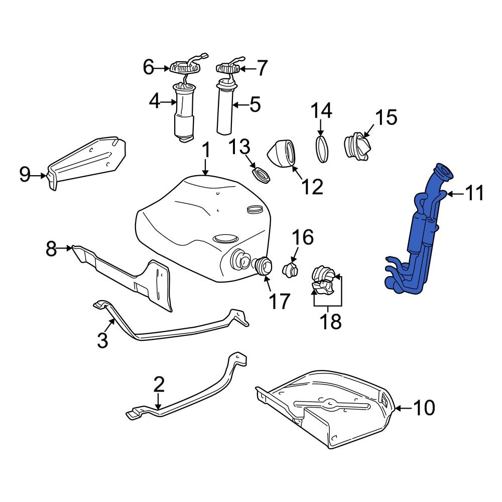 Volvo OE 9463131 Fuel Filler Neck