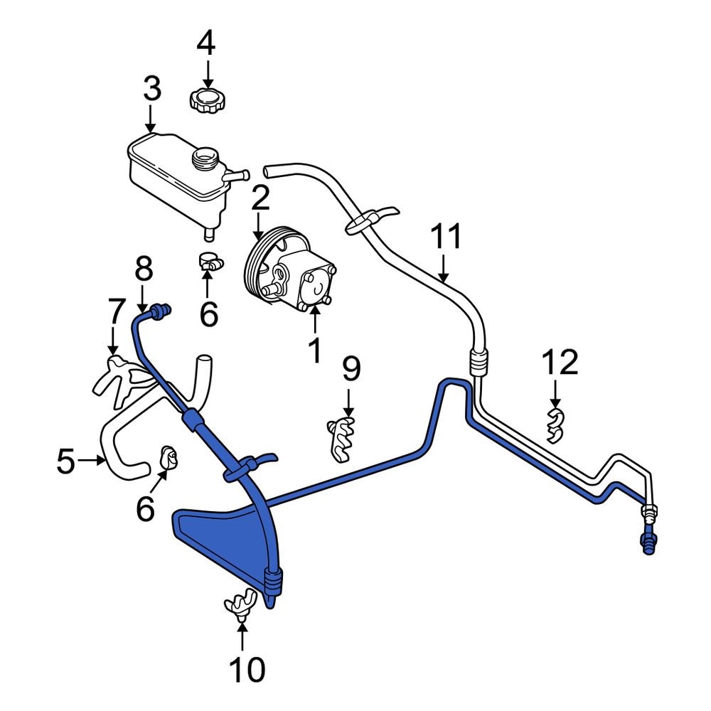 Volvo OE 8671397 Front Power Steering Line