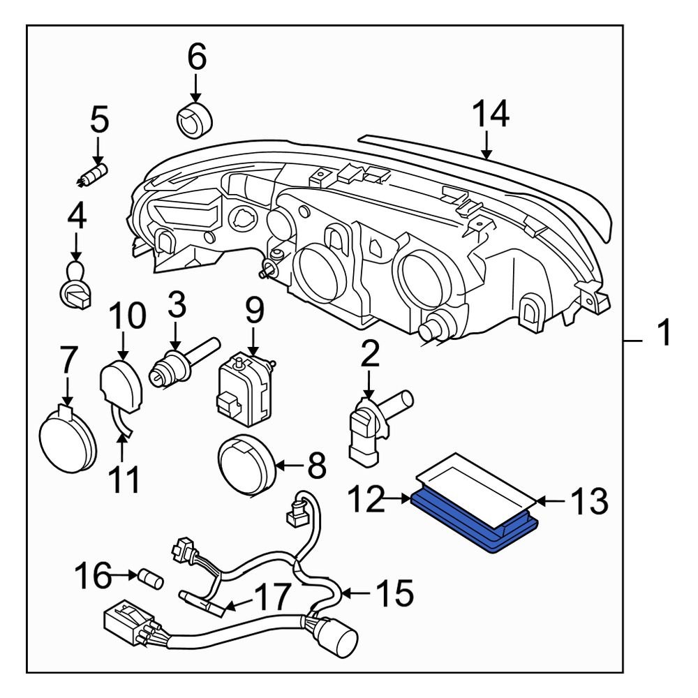 Volvo OE 30727205 Front High Intensity Discharge (HID) Headlight Igniter