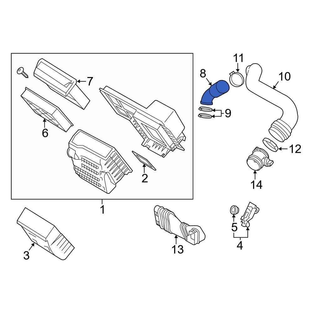 Volvo Oe 8692401 Engine Air Intake Resonator