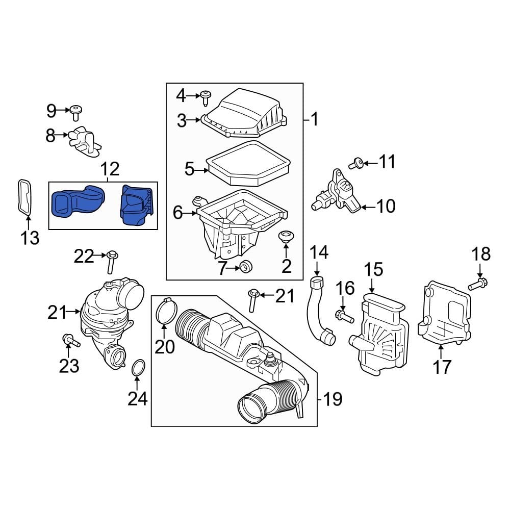 Volvo OE 31474810 - Front Engine Air Intake Hose