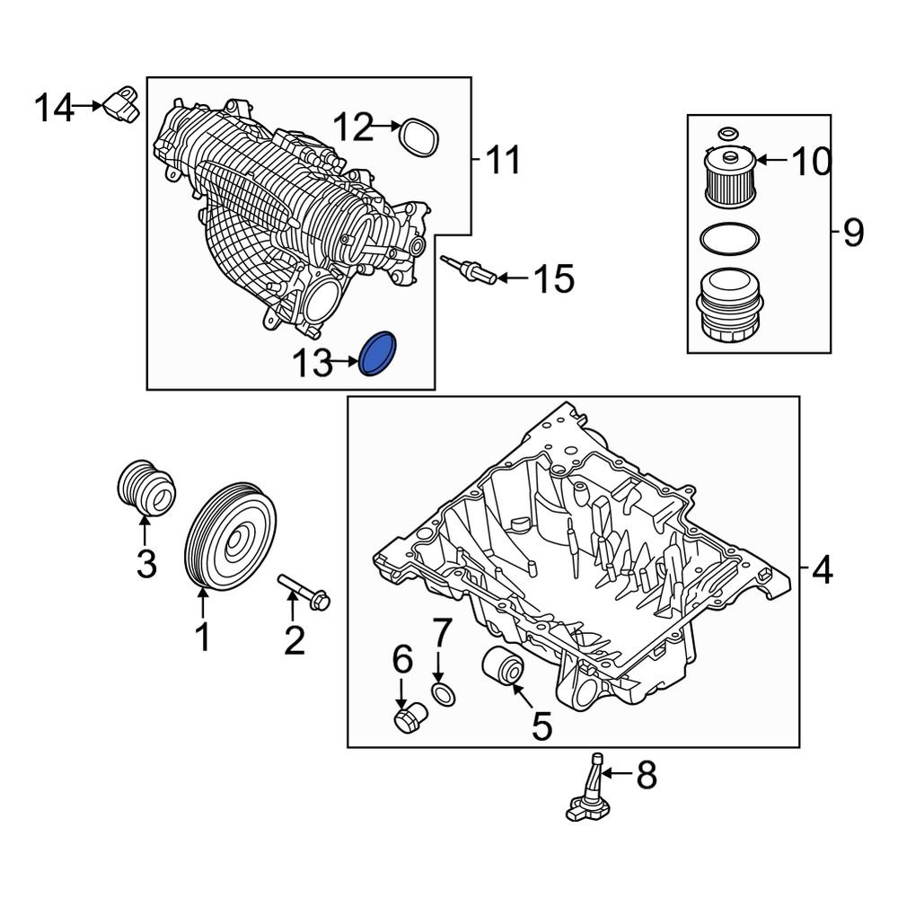Volvo OE 32202288 Engine Intake Manifold Seal