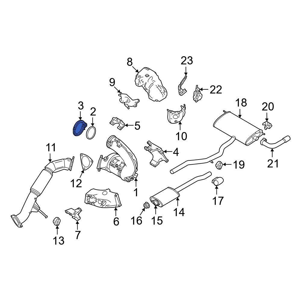 Volvo OE 32253647 Catalytic Converter Clamp