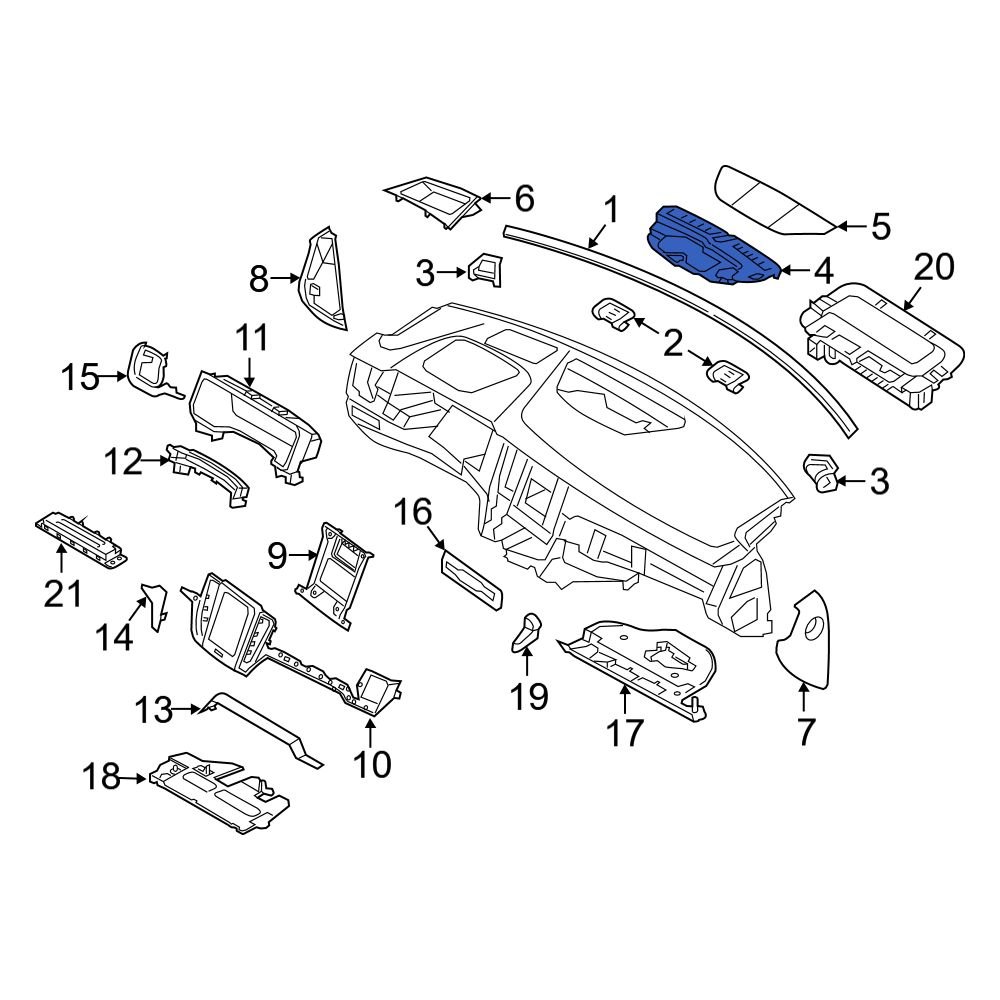 Volvo OE 31407771 Front Windshield Defroster Nozzle