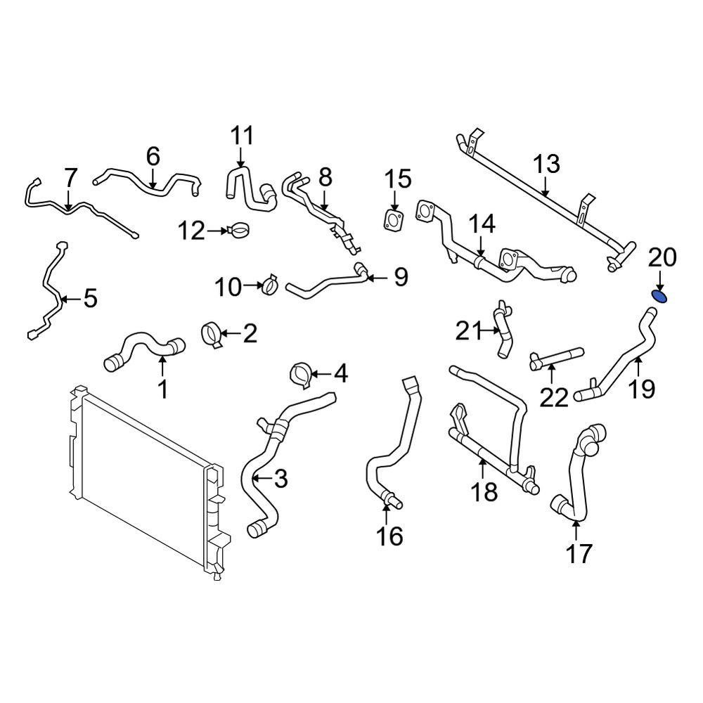 Volvo OE 975667 - Engine Coolant Pipe O-Ring