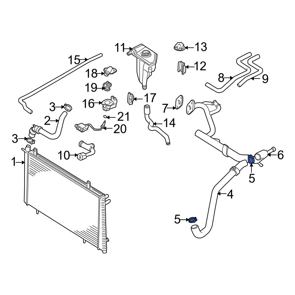 Volvo OE 988030 - Fuel Filler Hose Clamp