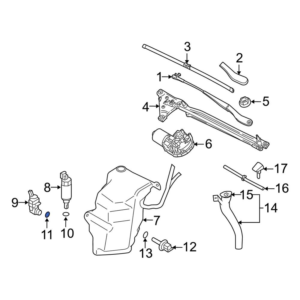 Volvo OE 30859456 Windshield Washer Pump Grommet