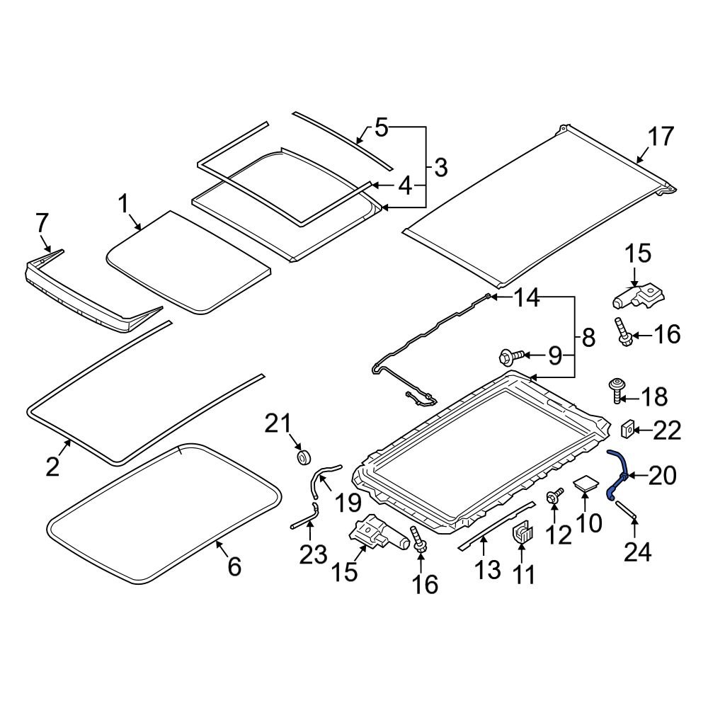 Volvo OE 31371480 Sunroof Drain Hose