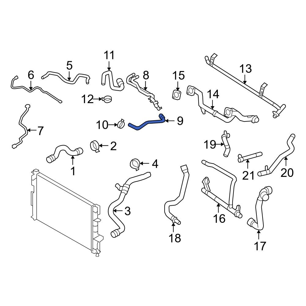 Volvo OE 30792833 - HVAC Heater Hose