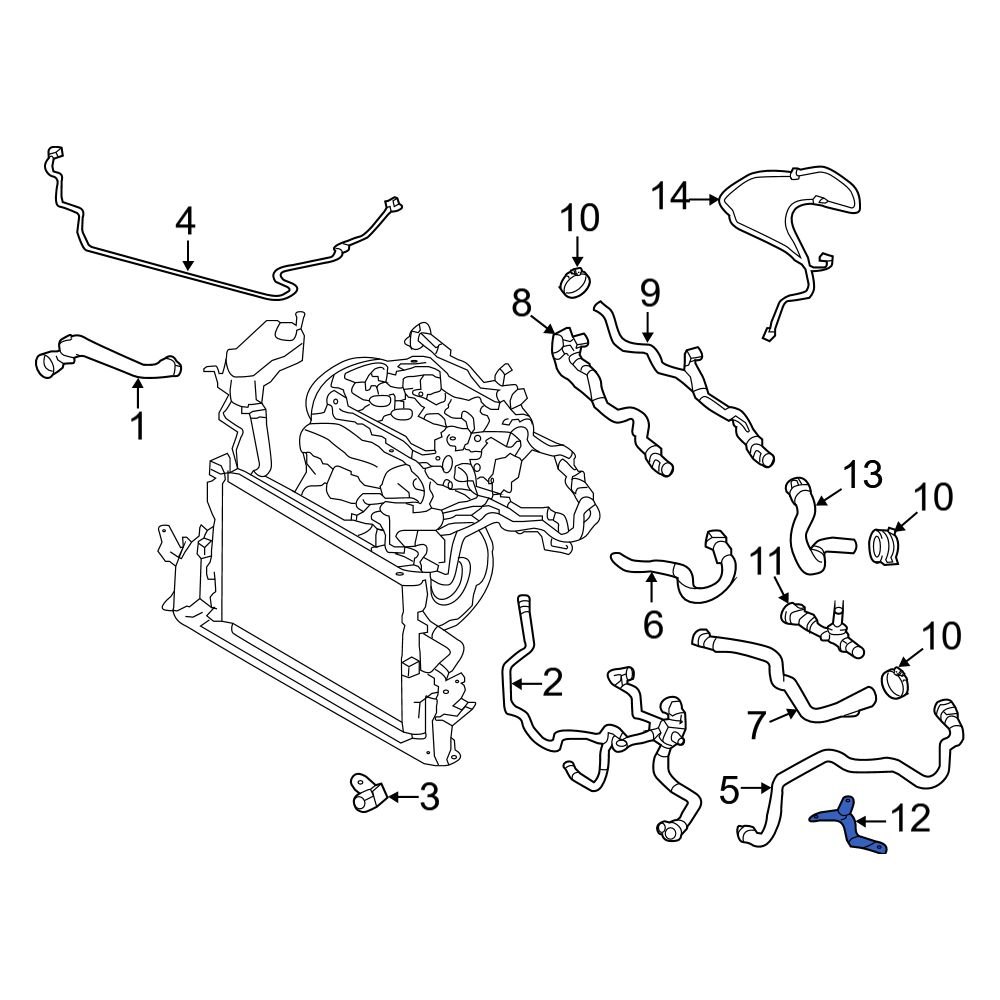 Volvo OE 31338582 Radiator Coolant Hose Bracket