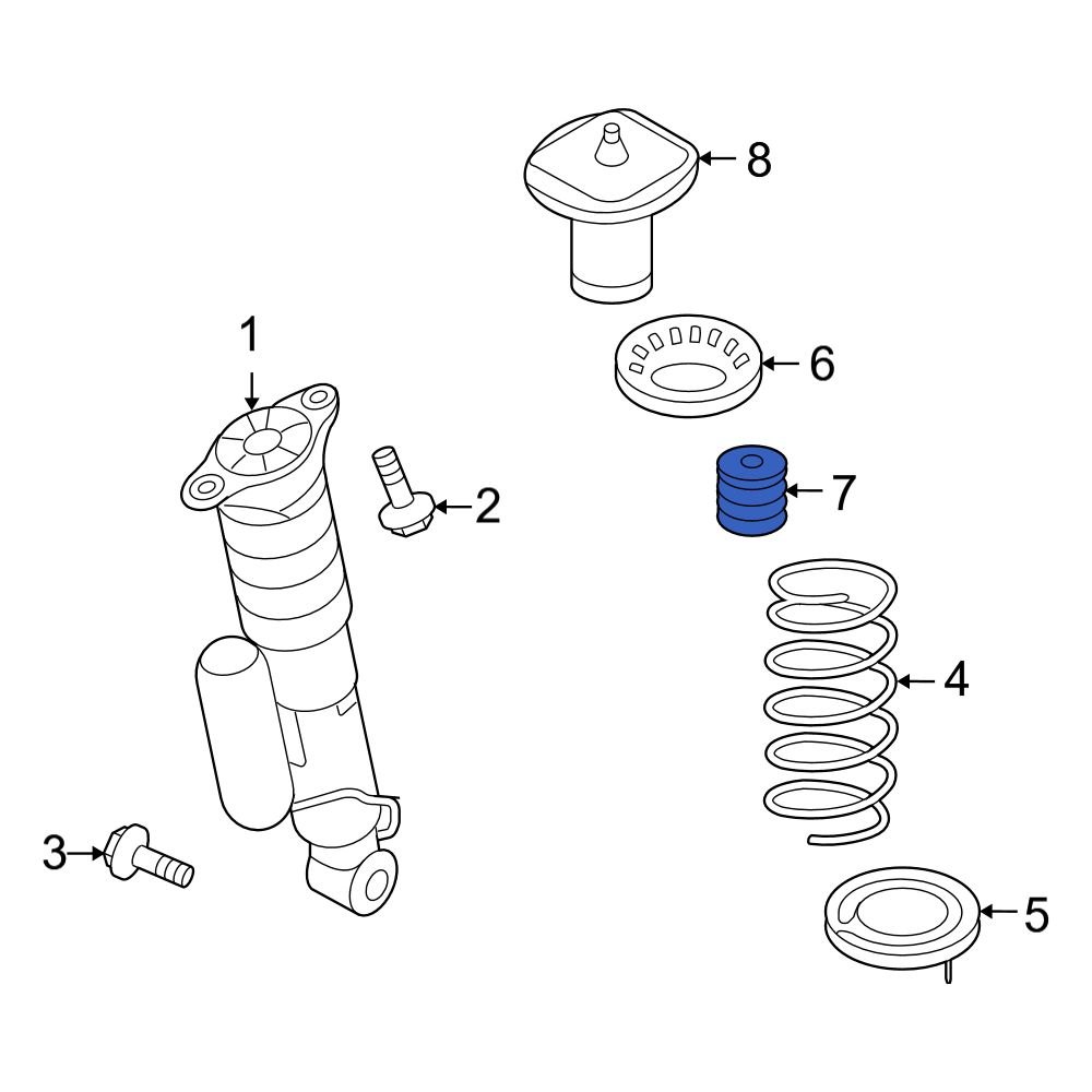 Volvo OE 31262885 Rear Coil Spring Damper