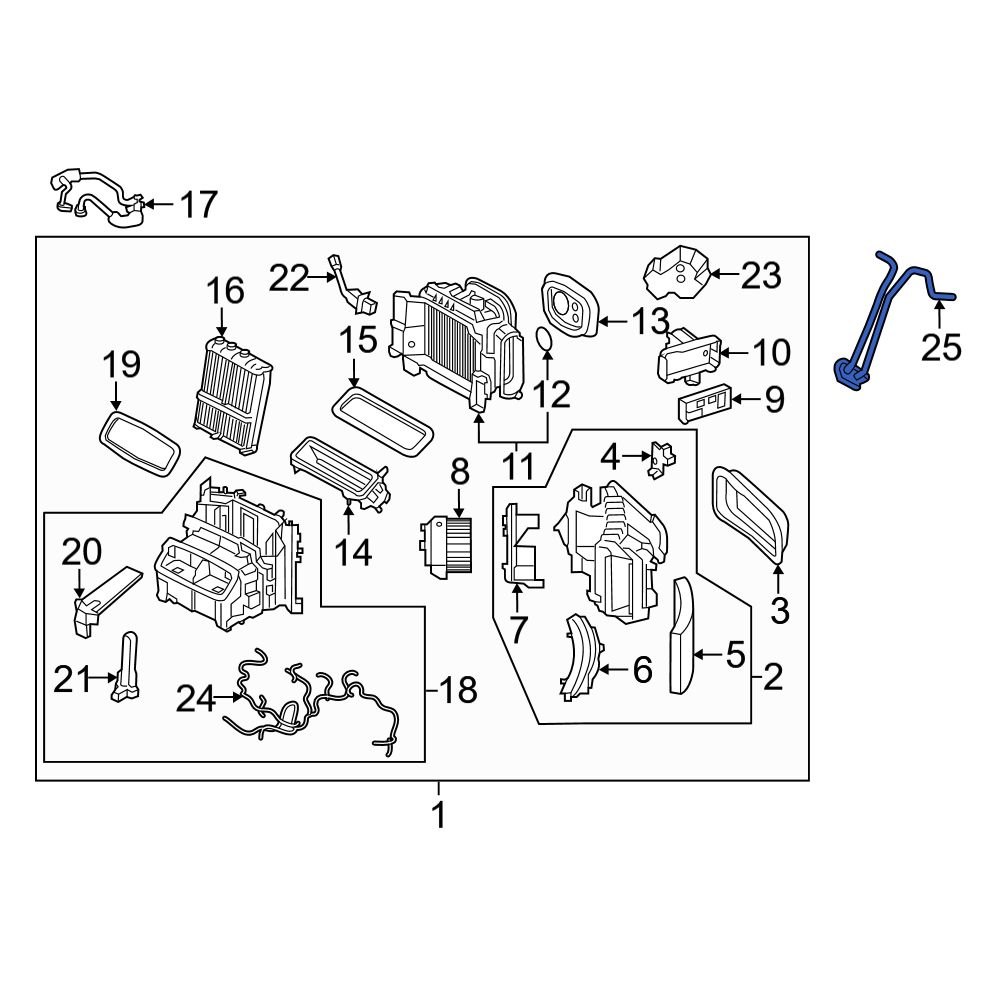 Volvo OE 31497982 Front Right A/C Evaporator Drain