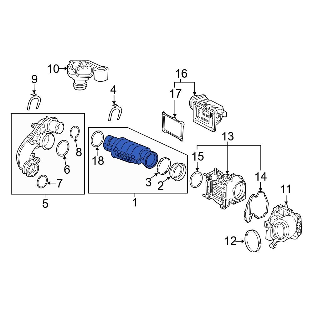 Volvo OE 31439783 Upper Engine Air Intake Resonator