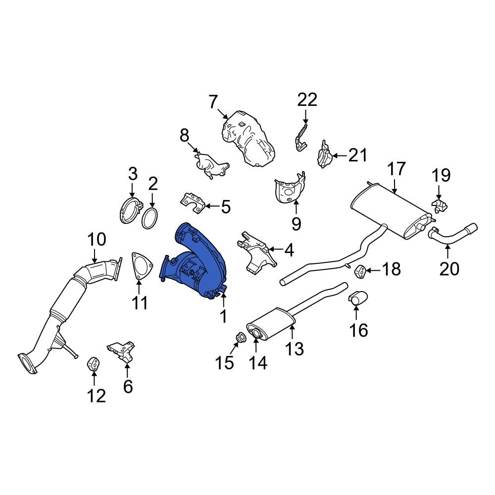 Volvo OE 36011727 Catalytic Converter