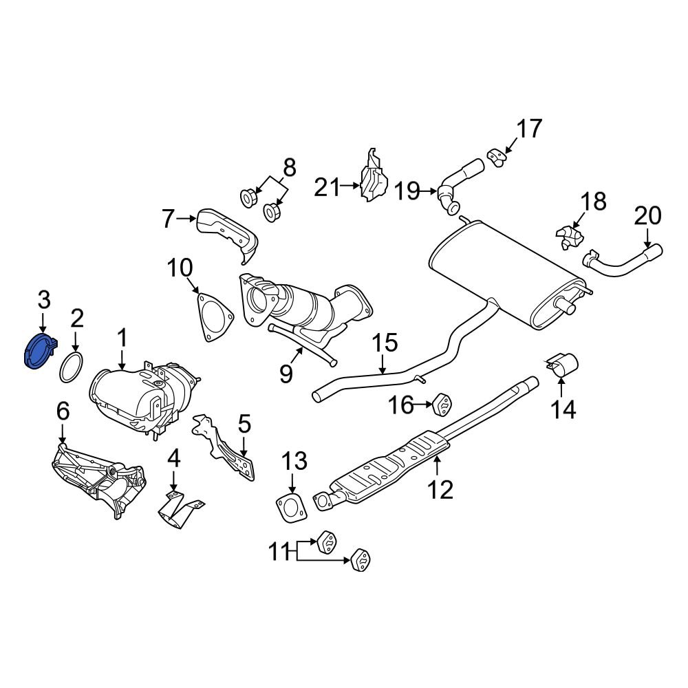 Volvo OE 31697966 Catalytic Converter Clamp