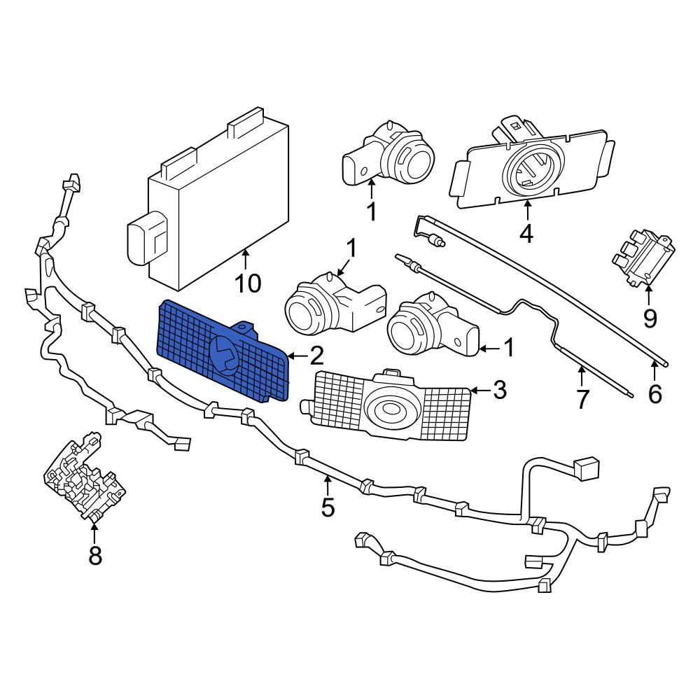 Volvo OE 32293951 Rear Center Left Parking Aid Sensor Housing