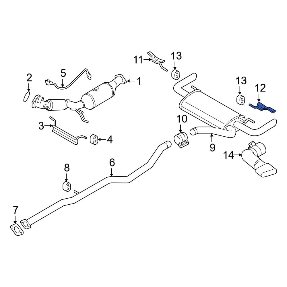 Volvo OE 30792498 - Rear Left Exhaust Muffler Bracket