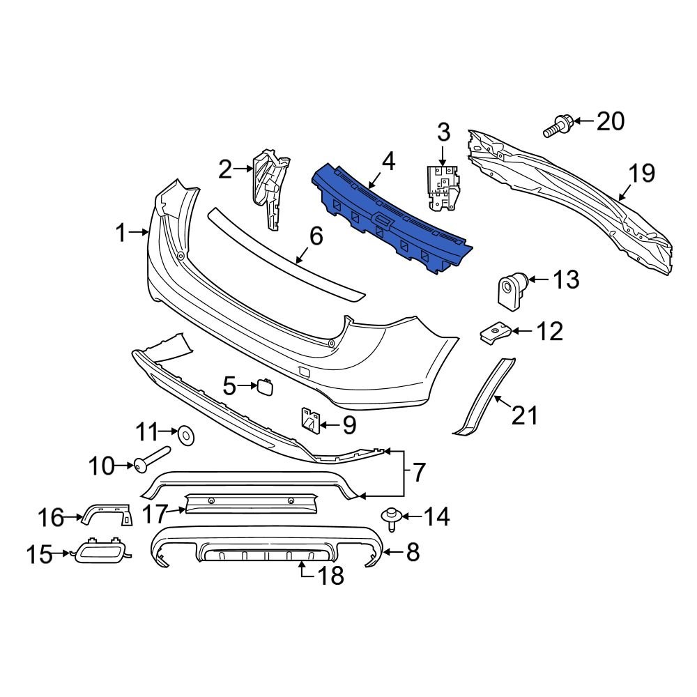 Volvo OE 31265262 - Rear Bumper Impact Absorber