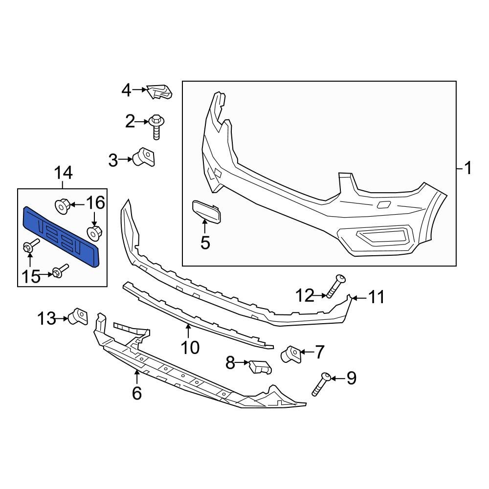 Volvo OE 32296010 License Plate Bracket