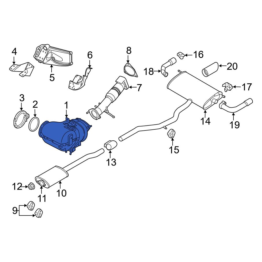 Volvo OE 36011374 Catalytic Converter