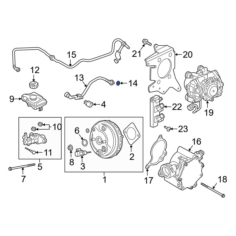 Volvo OE 30769204 Power Brake Booster Vacuum Sensor Grommet