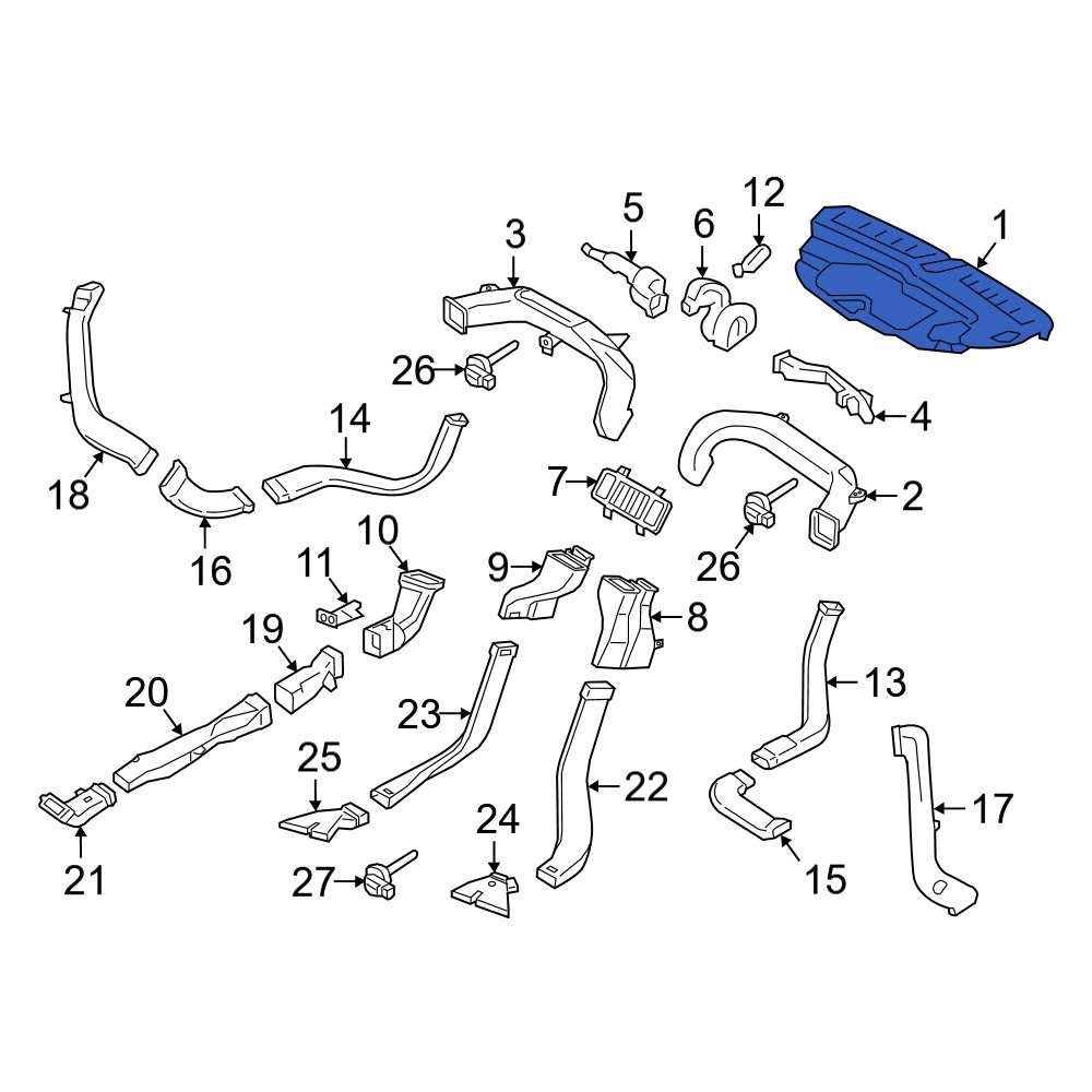 Volvo OE 31407771 Front Windshield Defroster Nozzle