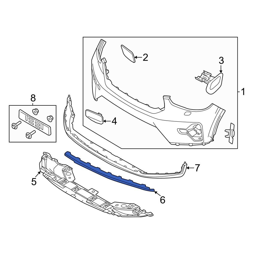 Volvo OE 32273896 Front Lower Bumper Trim
