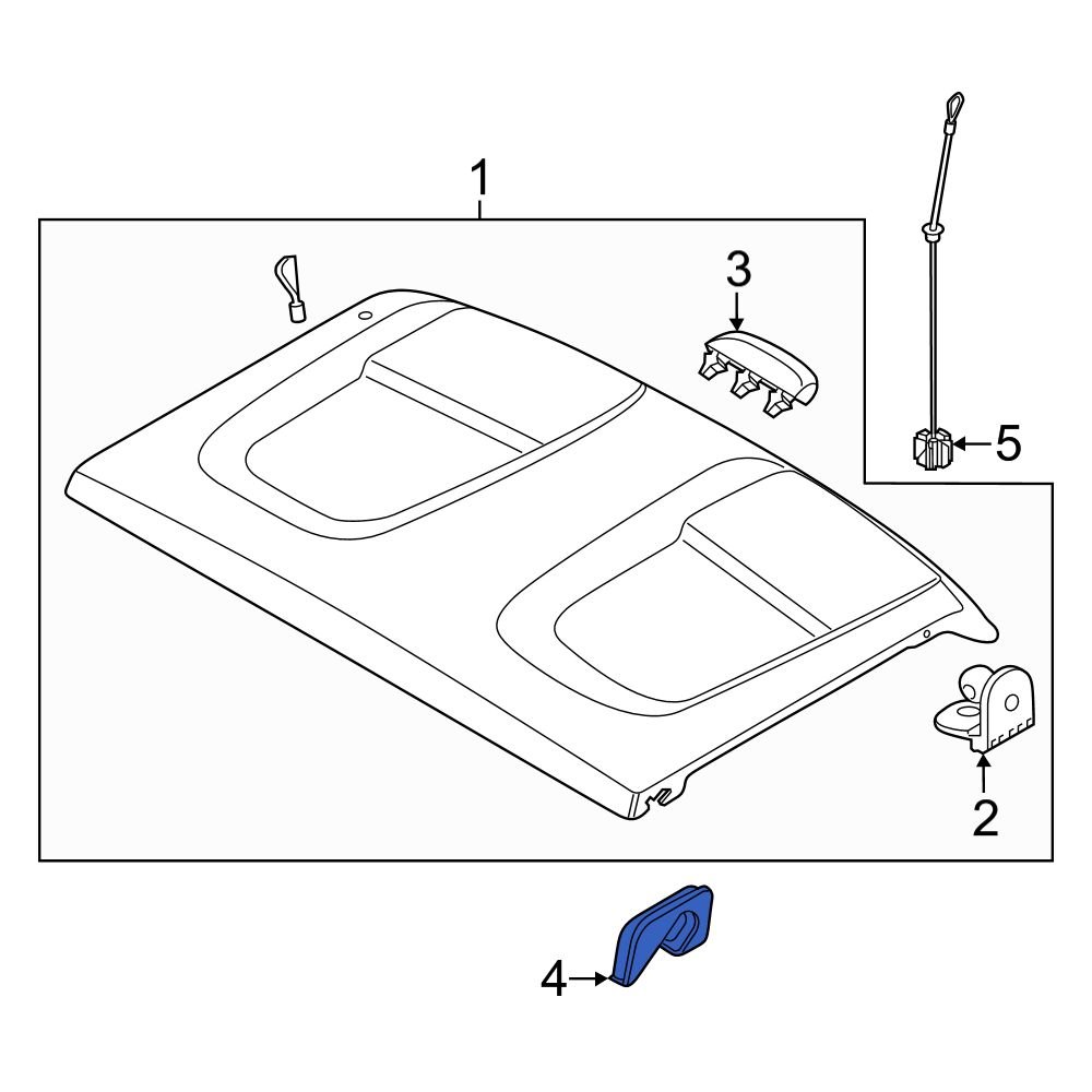Volvo OE 31675005 Right Luggage Compartment Cover Clip
