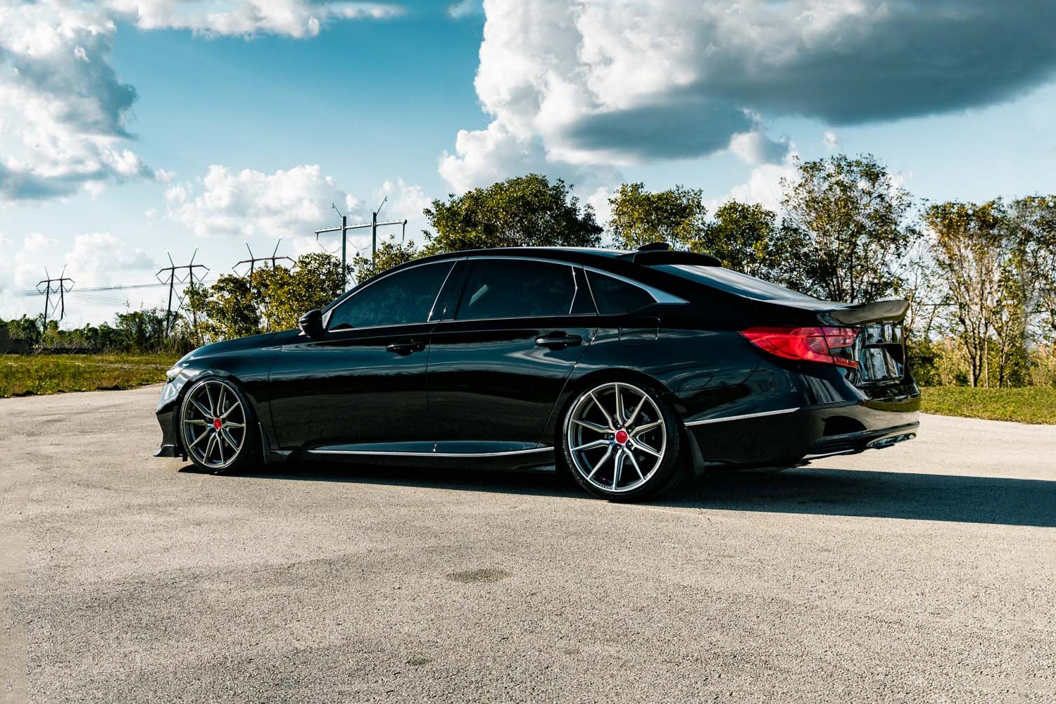 VOSSEN ® - HF-3 Gloss Black with Tinted Face on Honda Accord.