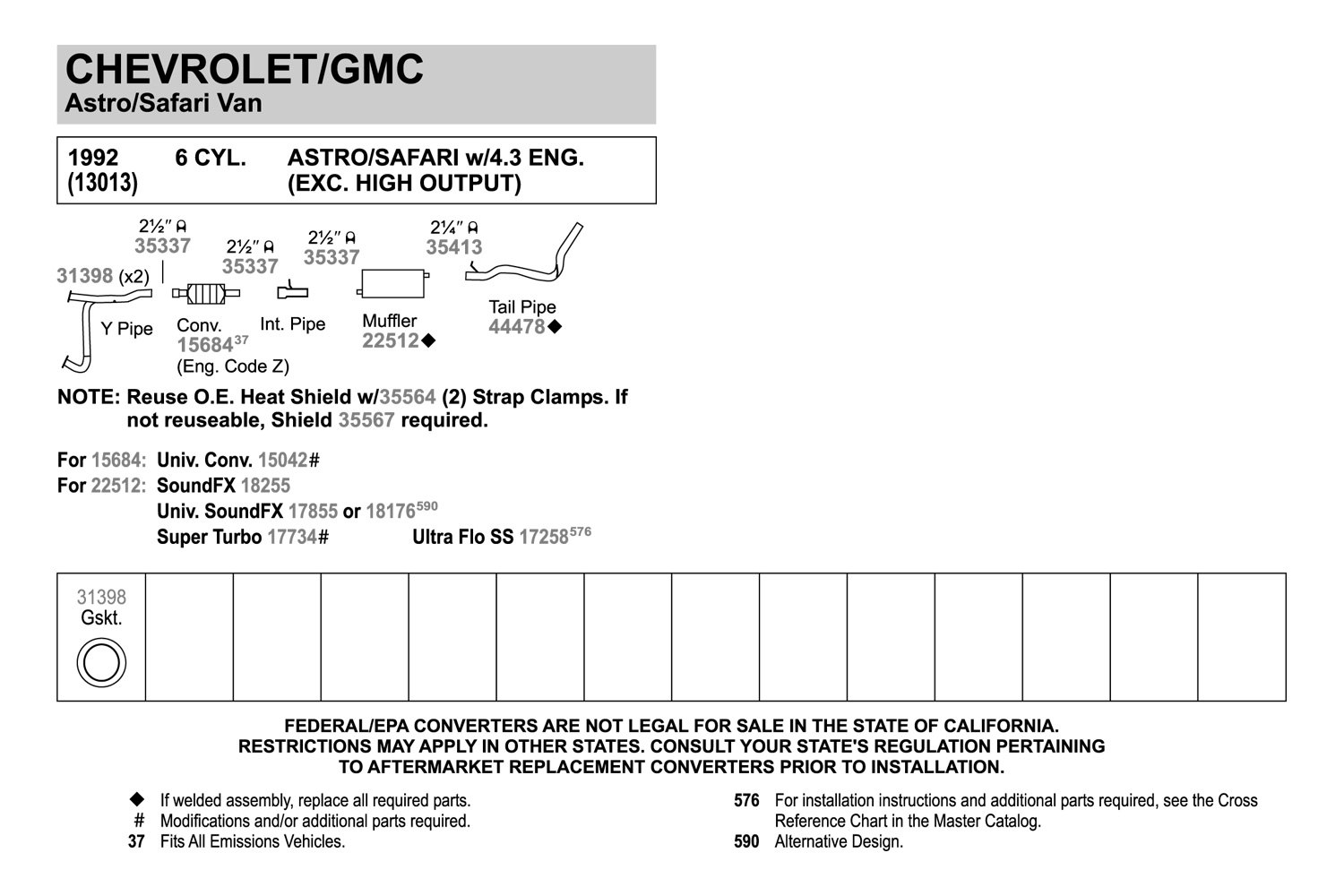 Walker 15684 EPA Certified Standard Catalytic Converter