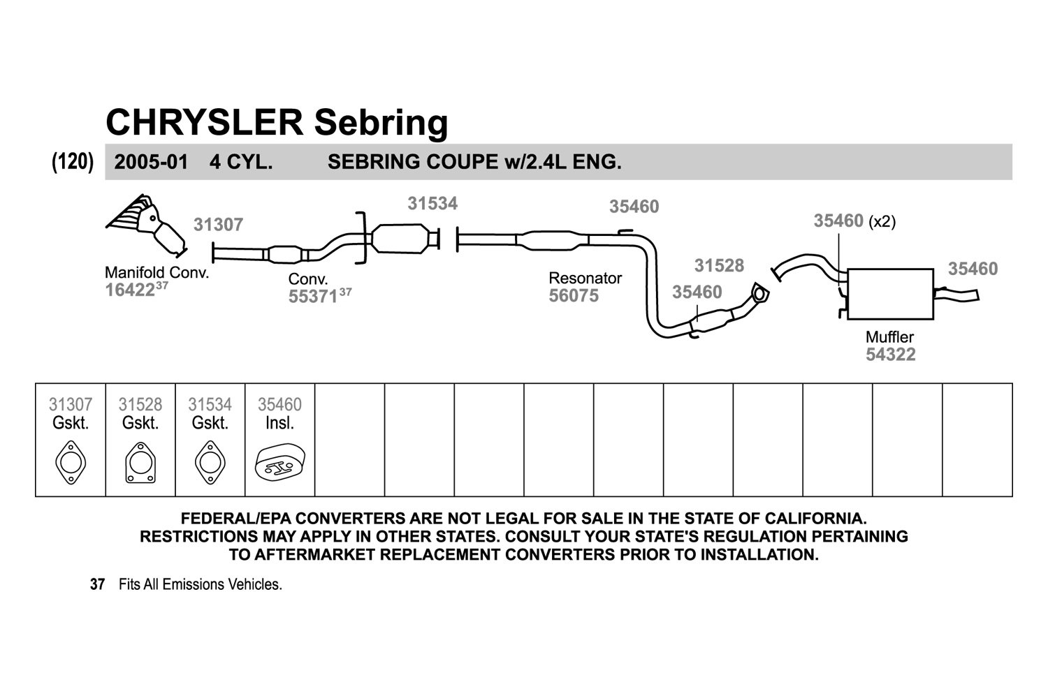 Exhaust Muffler Assembly-Quiet-Flow SS Muffler Assembly Walker 54322