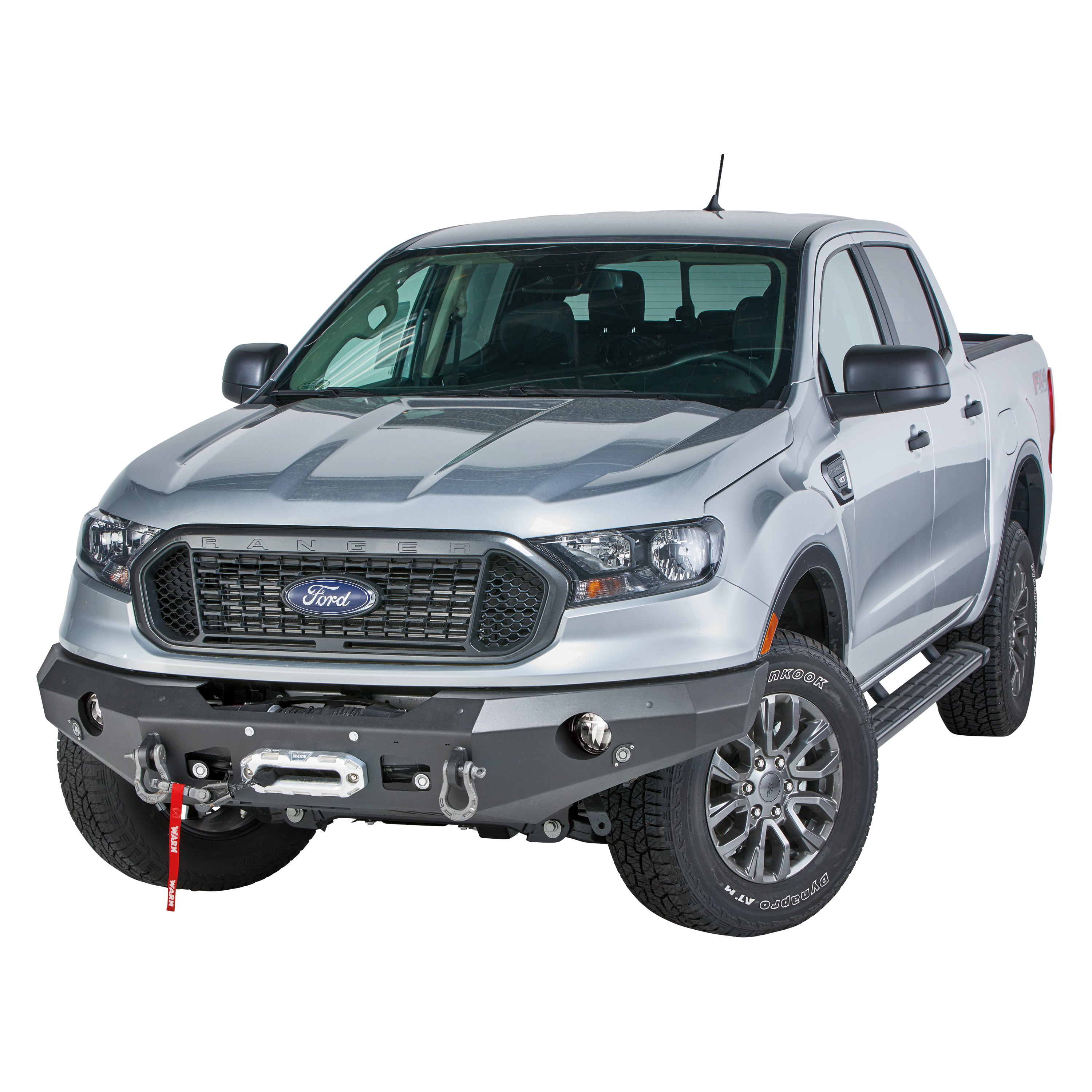 WARN® - Ford Ranger 2019 Ascent Full Width Black Front Winch HD Bumper