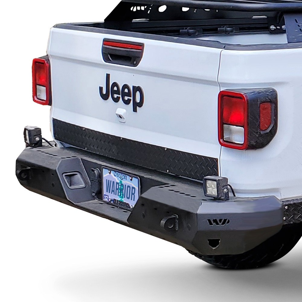 Warrior® 7550 - MOD Series Full Width Black Powder Coat Rear HD Bumper