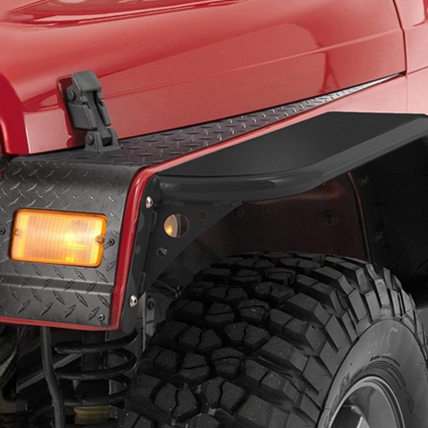 Warrior® 91602PC Black Diamond Plate Front Fender Protector