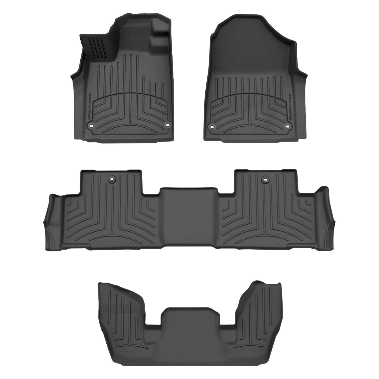 Weathertech® 441669-1-2-3IM - 1st, 2nd & 3rd Row Black HP Floor Liners
