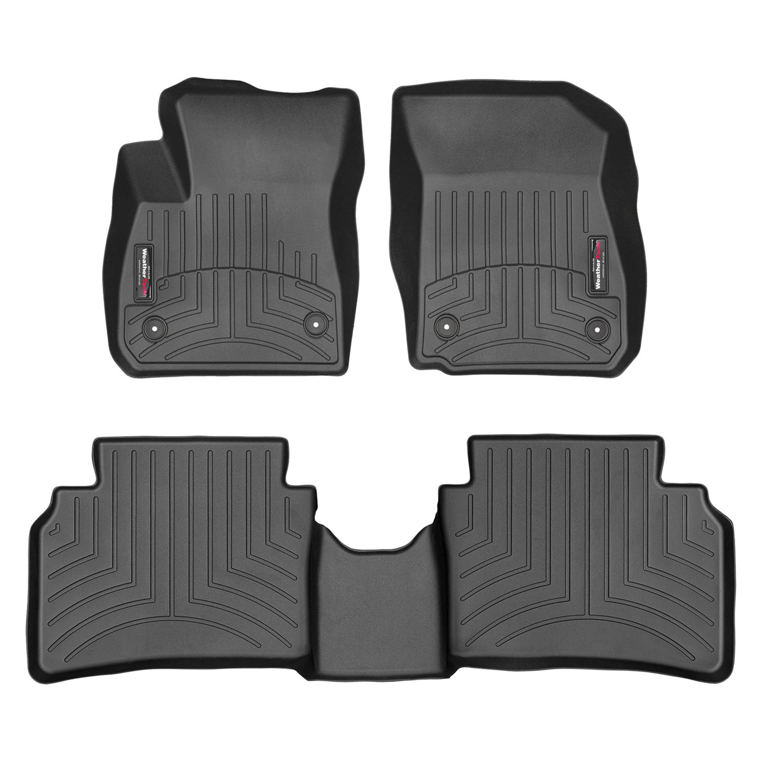 Weathertech® 44125012 DigitalFit™ 1st & 2nd Row Black Molded Floor