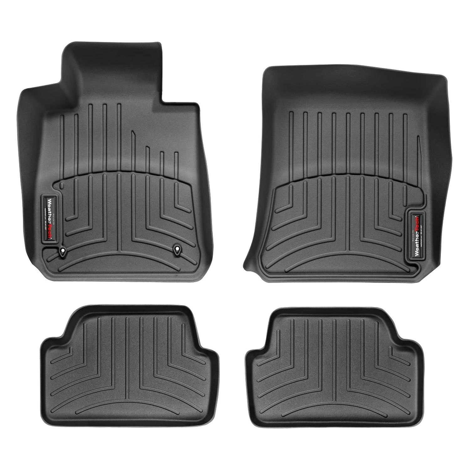 Weathertech® 44253-1-2 - DigitalFit™ 1st & 2nd Row Black Molded Floor ...