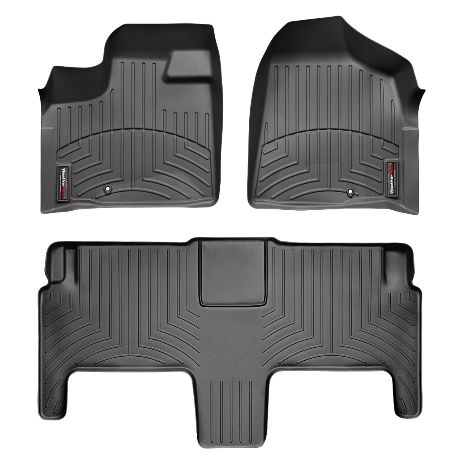 Weathertech® 444211-441412 - DigitalFit™ 1st & 2nd Row Black Molded ...