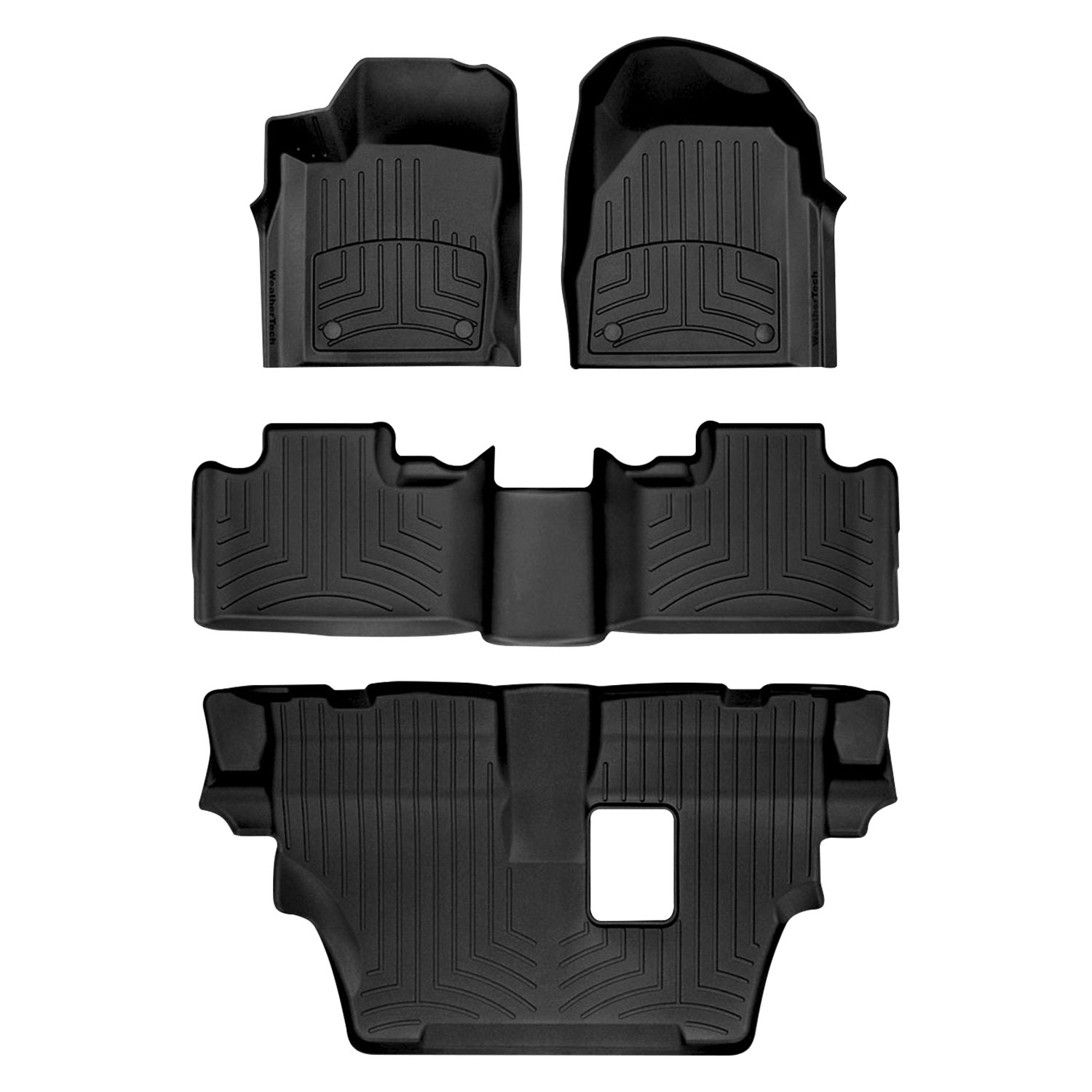 Weathertech® 449301IM4432423IM 1st, 2nd & 3rd Row Black HP Floor