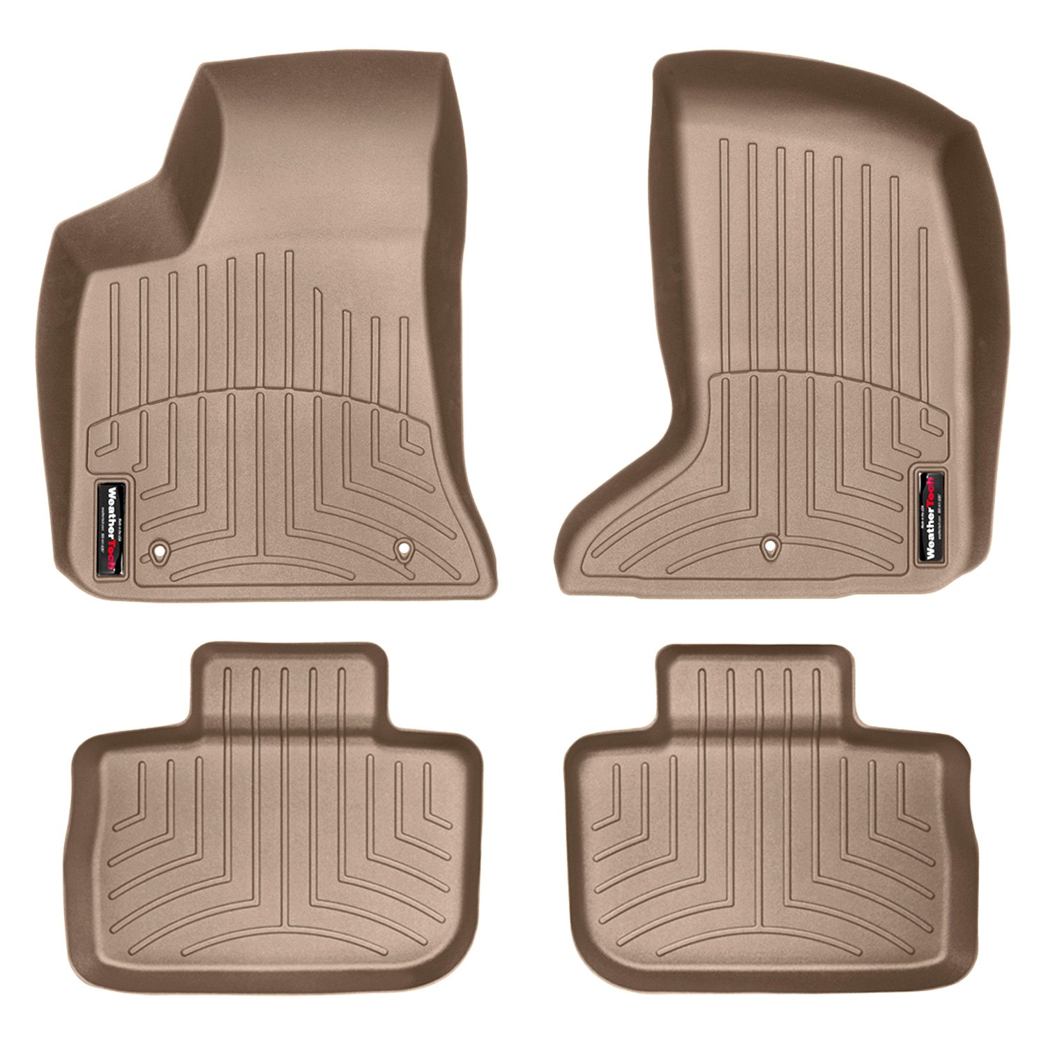 Weathertech® 454251453792 DigitalFit™ 1st & 2nd Row Tan Molded Floor