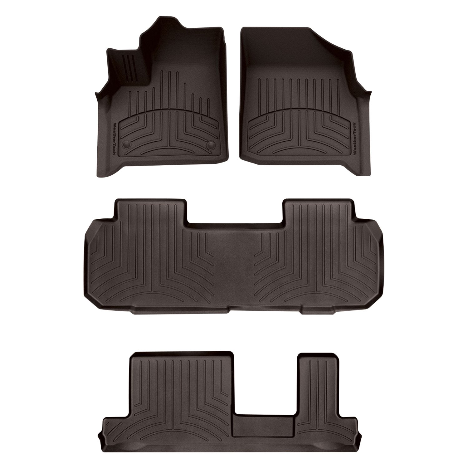Weathertech® 471228134IM 1st, 2nd & 3rd Row Cocoa HP Floor Liners
