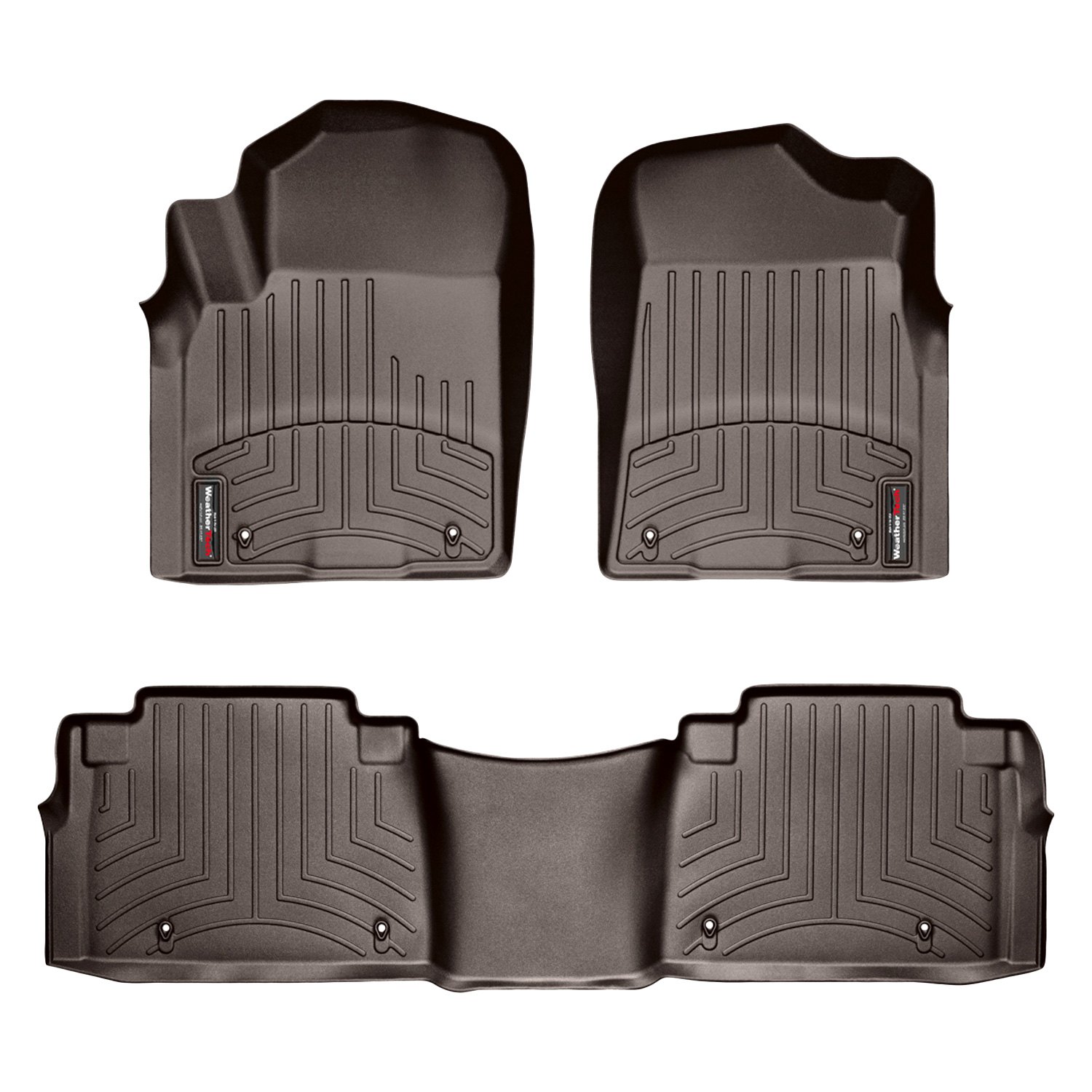 Weathertech® 4733612 DigitalFit™ 1st & 2nd Row Cocoa Molded Floor