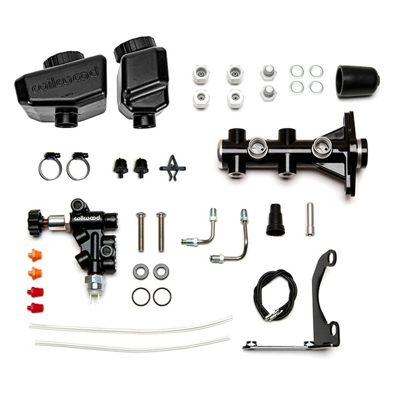 Wilwood® 26116962BK Remote Tandem Master Cylinder Kit