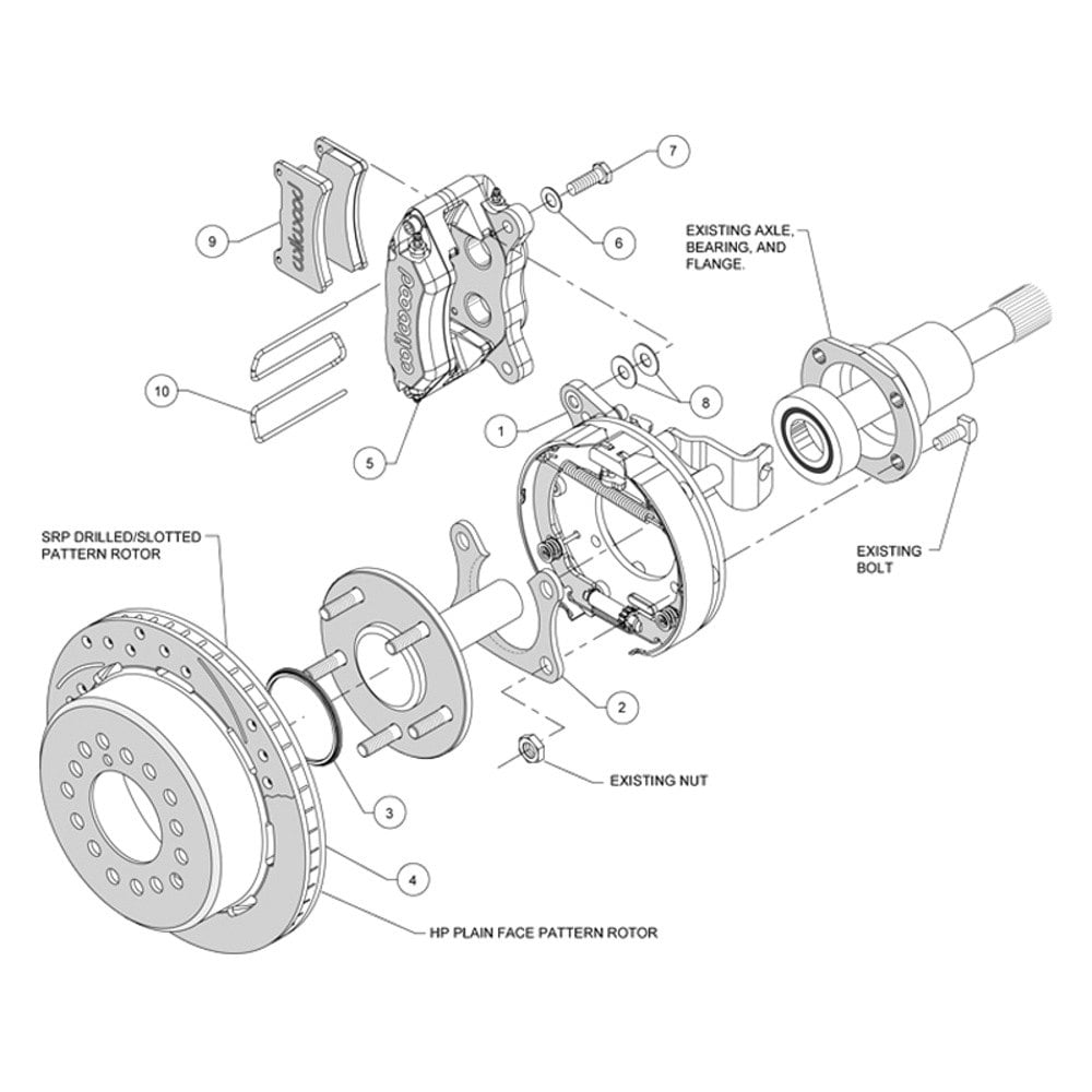 Wilwood® 140-11402-R - Street Performance Plain Rotor Forged DynaPro ...