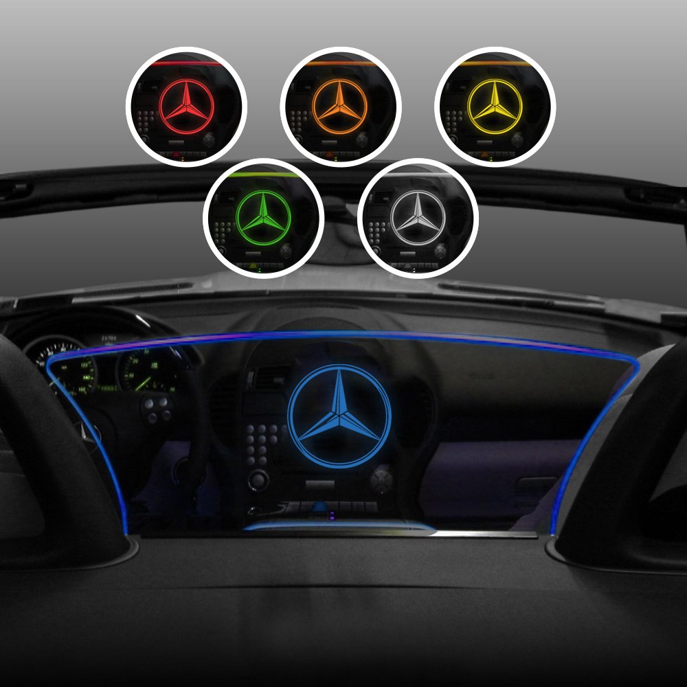 WindRestrictor® 172 WRclear1Blu Blue Wind Deflector with Mercedes