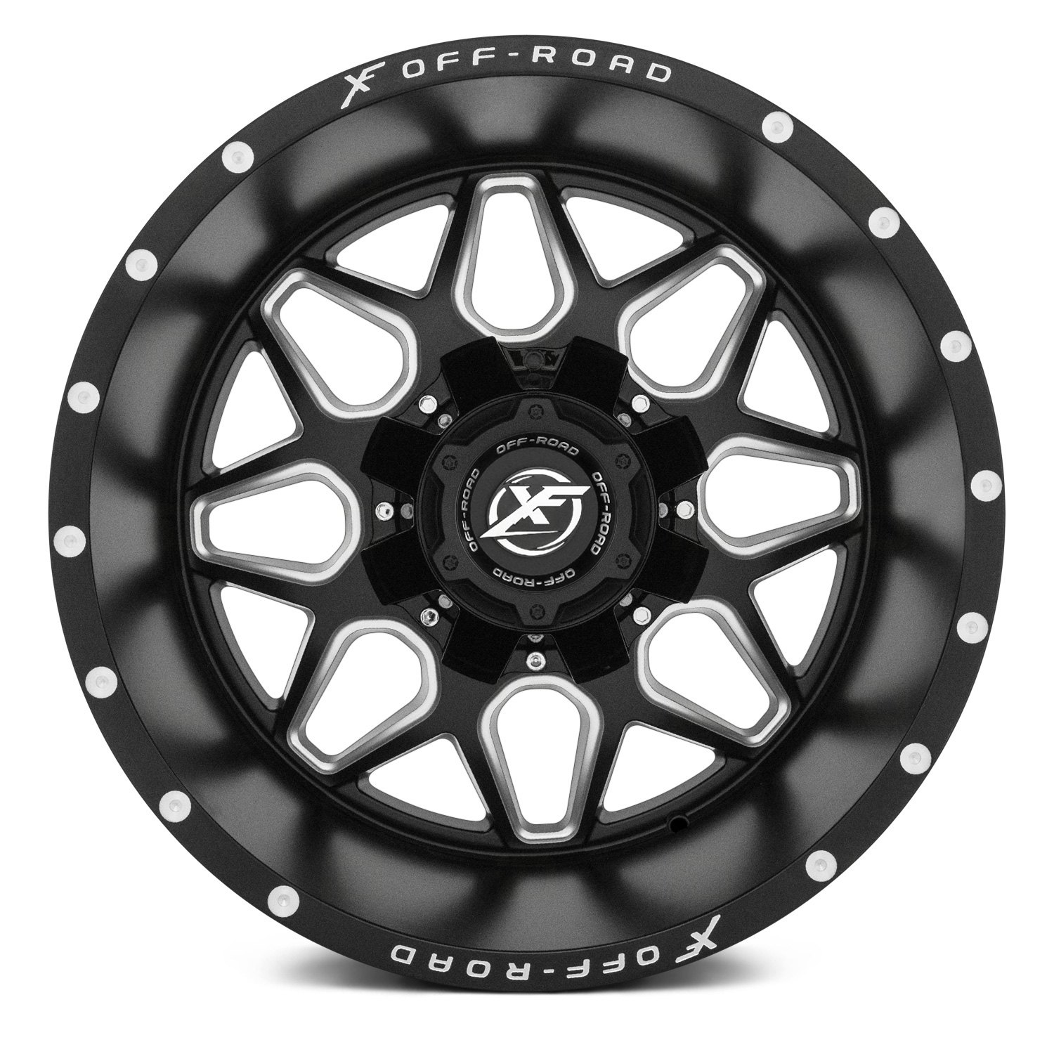 XF OFFROAD® XF202 Wheels Matte Black with Milled Accents Rims