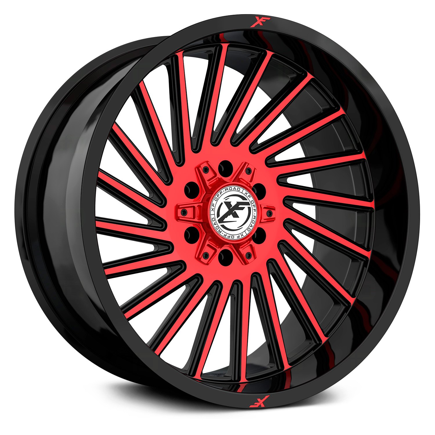 XF OFF-ROAD® XF-239 Wheels - Gloss Black with Red Face Rims - XF ...