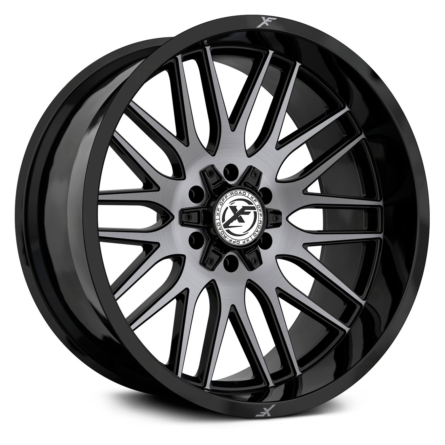 Xf Off Road® Xf 240 Wheels Gloss Black With Brushed Face Rims