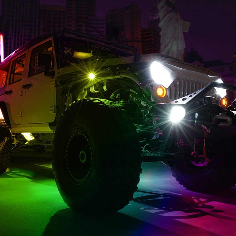 Xprite Dl Rl G1 4pc Victory Series Bluetooth Controlled Multicolor Led Rock Lights